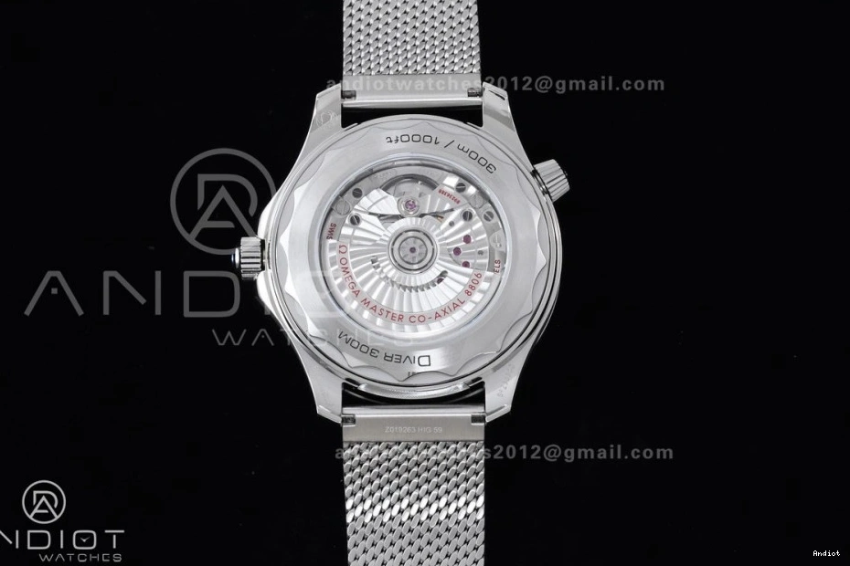 SA8806 Black Seamaster 1:1 2025 VSF Best Dial Bracelet 300 on New SS Edition Mesh 0107